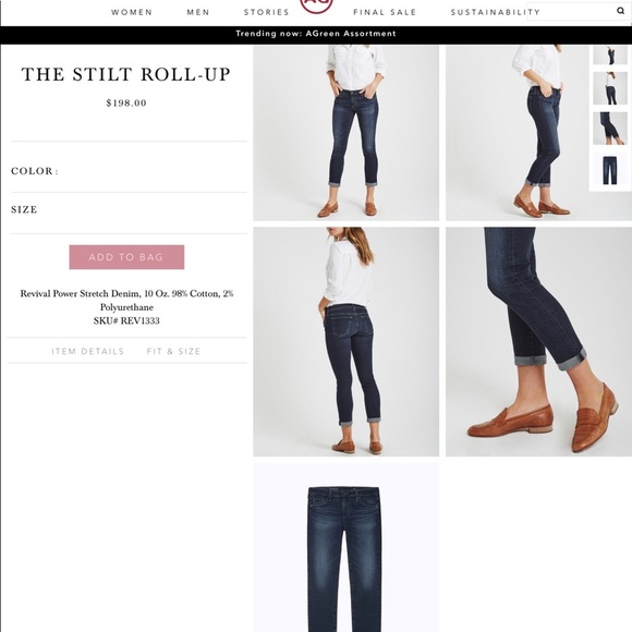 AG The Stilt Roll Up Cigarette Skinny Dark Wash - Picture 9 of 10